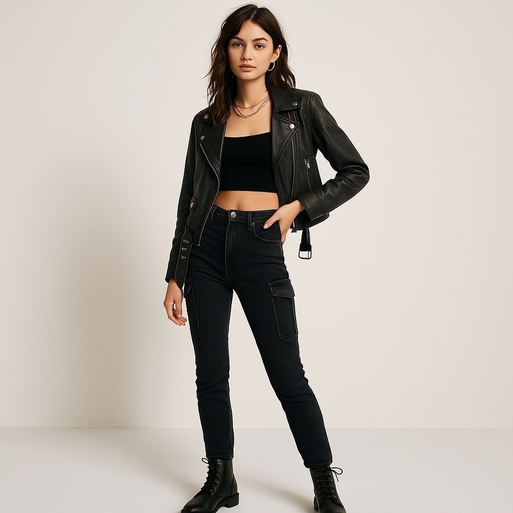 We The Free Cargo Skinny Jeans – Dark Wash – Size 24 – NWT